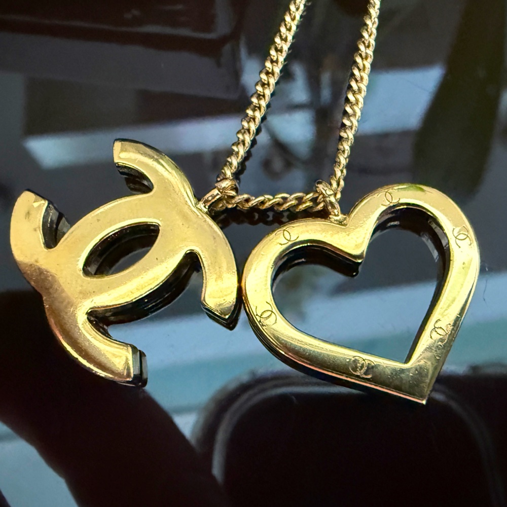 LOT 2003 24K gold plated CHANEL vintage necklace